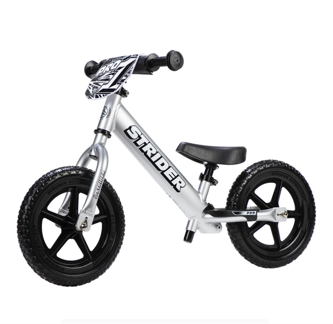 Strider® 12´ Pro Silver – Bicicleta  Balance Sin Pedal