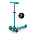 Micro Scooter Mini Deluxe Luces Led Aqua Blue